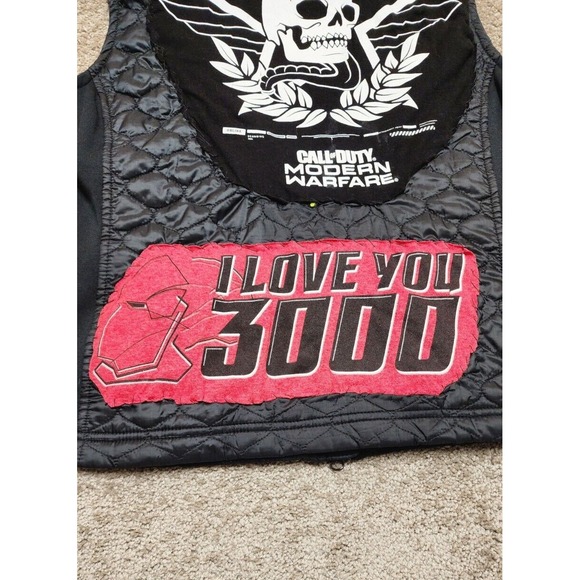 Custom LL Bean‎ Winter Micro Puffer Vest Grunge Gamer Patchwork Womens L - Picture 12 of 16